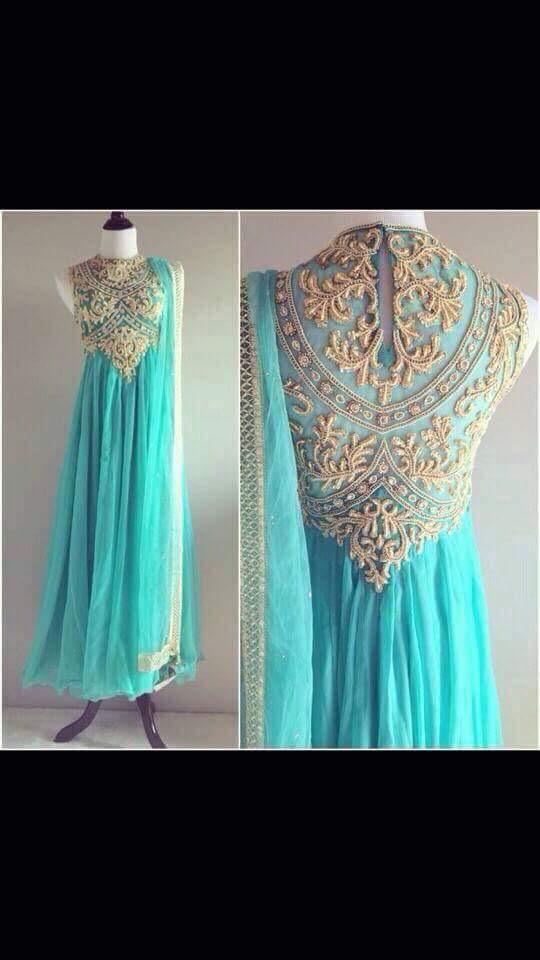 Sky blue gown